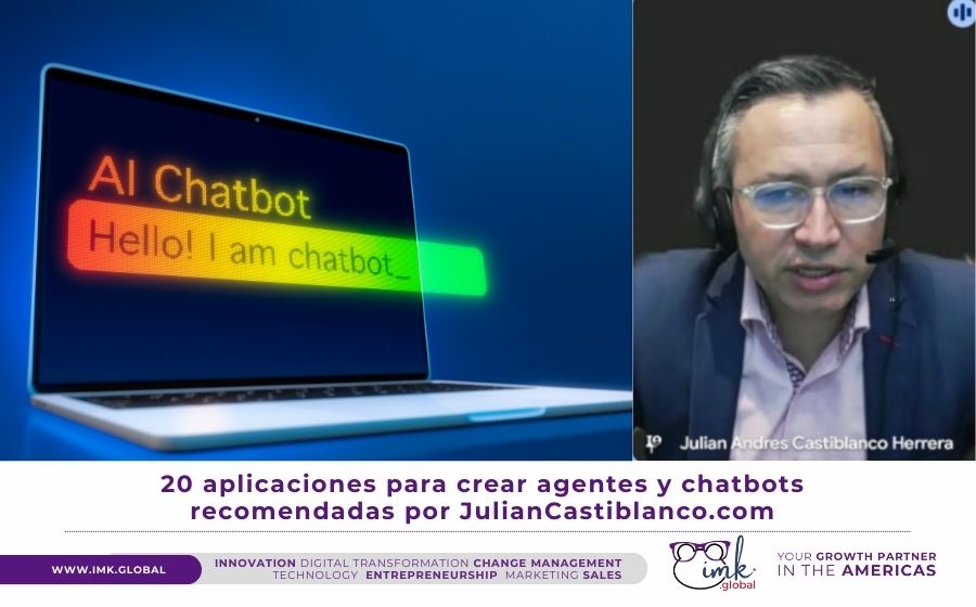 20 aplicaciones para crear agentes y chatbots recomendadas por JulianCastiblanco.com