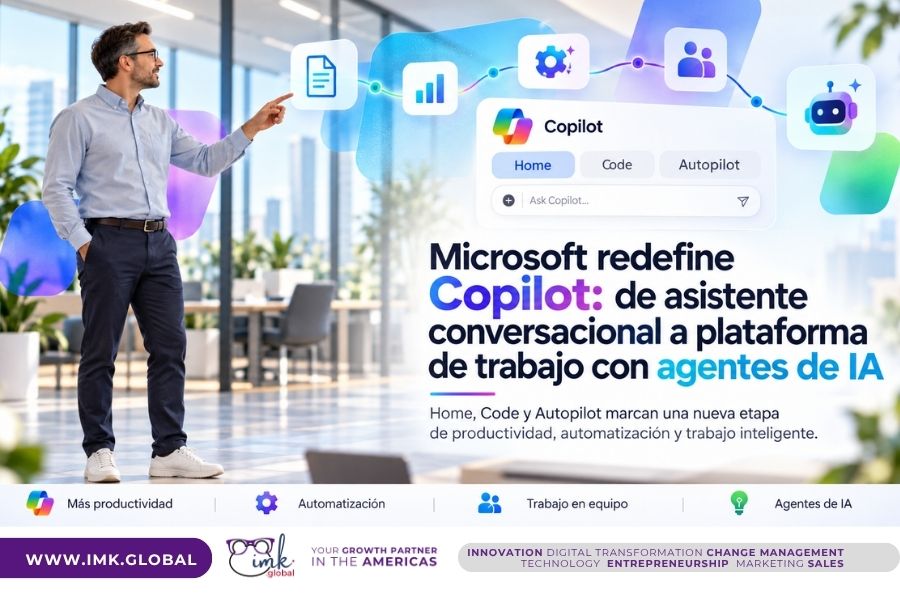 Microsoft redefine Copilot: de asistente conversacional a plataforma de trabajo con agentes de IA